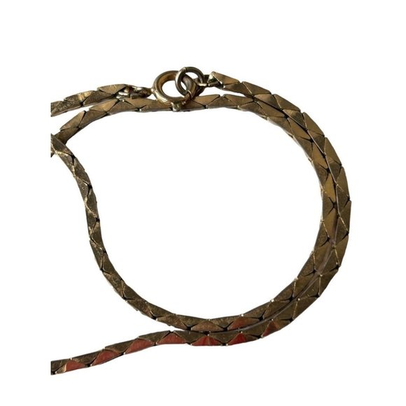 Vintage 1980s Flat Lay 17.5" Chain Necklace Goldtone Lobster Clasp - Picture 4 of 4